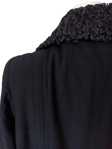 1940s - Superb Black Wool Coat