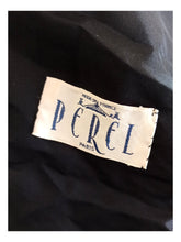 Cargar imagen en el visor de la galería, 1940s - PEREL, Paris - Stunning Black Ruffled Wool Coat
