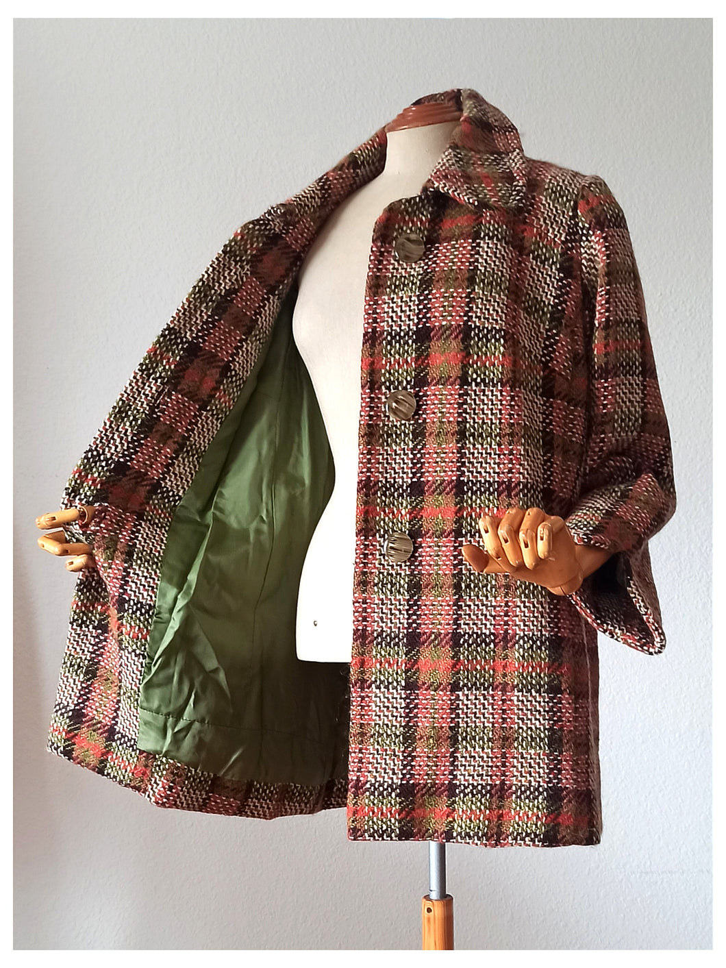 1950s - Precious Autumnal Colors Wool Coat