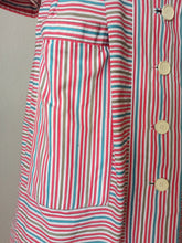 Load image into Gallery viewer, 1950s - Adorable Color Stripes Cotton Dress - W31 (80cm)
