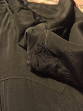 Cargar imagen en el visor de la galería, 1940s - Superb Black Rayon Silk Dress - W33 (84cm)
