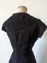 Charger l&#39;image dans la galerie, 1950s - Stunning Black Glitter Dress - W30 (76cm)
