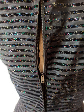 Charger l&#39;image dans la galerie, 1950s - Stunning Black Glitter Dress - W30 (76cm)
