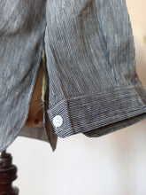Charger l'image dans la galerie, 1930s 1940s - A. BATALLA, Barcelona - Deadstock Blue Striped Cotton Shirt
