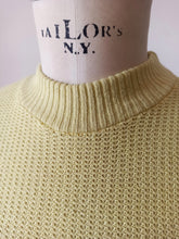 Load image into Gallery viewer, 1940s 1950s - CASTAÑER, Spain - Deadstock Yellow Cotton Knit Top
