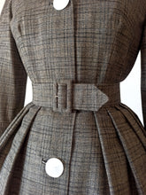 Load image into Gallery viewer, 1950s 1960s - Adorable Grey Wool Dress - W27 (68cm)
