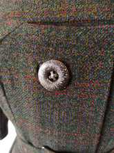 Load image into Gallery viewer, 1950s - Gorgeous Grey Red Tartan Wool Dress - W26 (66cm)
