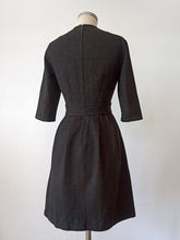 Load image into Gallery viewer, 1950s - Gorgeous Grey Red Tartan Wool Dress - W26 (66cm)
