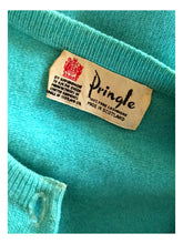 Cargar imagen en el visor de la galería, 1950s - PRINGLE, Scotland - Turquoise Cashmere Cardigan
