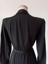 Cargar imagen en el visor de la galería, 1930s 1940s - Stunning Black Silk Bolero Dress - W34 (88cm)
