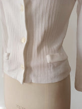 Charger l'image dans la galerie, 1950s - SUBLYM - Deadstock White Cardigan - Sz 2
