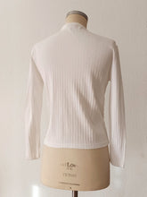 Charger l'image dans la galerie, 1950s - SUBLYM - Deadstock White Cardigan - Sz 2
