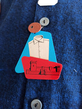 Load image into Gallery viewer, 1950s - JERONIMO SANZ, Spain - Deadstock Blue Shirt with Box - Sz M/L
