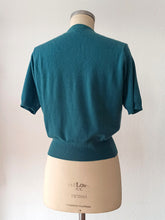 Load image into Gallery viewer, 1950s - LILLY WHITES - HAWICK, Scotland - Petrol Cashmere Twin Set
