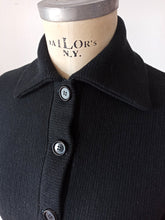 Load image into Gallery viewer, 1950s - CASTAÑER, Spain - Deadstock Black Wool Cardigan - Sz 3
