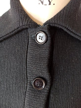 Load image into Gallery viewer, 1950s - CASTAÑER, Spain - Deadstock Black Wool Cardigan - Sz 3
