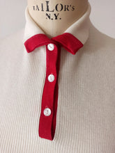 Charger l'image dans la galerie, 1950s - CREATION WYL, France - Gorgeous Two Tone Top - Sz 42
