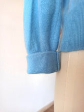 Charger l'image dans la galerie, 1950s - LYLE &amp; SCOTT, Scotland - Adorable Blue Cashmere Cardigan
