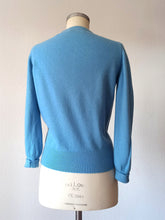 Charger l'image dans la galerie, 1950s - LYLE &amp; SCOTT, Scotland - Adorable Blue Cashmere Cardigan
