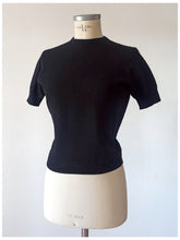 Charger l'image dans la galerie, 1950s - BALLANTYNE, Scotland - Black Cashmere Jumper
