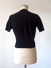 Charger l'image dans la galerie, 1950s - BALLANTYNE, Scotland - Black Cashmere Jumper
