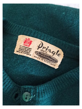 Charger l'image dans la galerie, 1950s 1960s - PRINGLE, Scotland - Bottle Green Lambswool Cardigan

