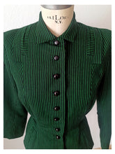 Charger l'image dans la galerie, 1940s - BRUERRE, France - Gorgeous New Look Striped Jacket - W30 (76cm)
