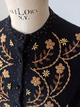 Cargar imagen en el visor de la galería, 1950s 1960s - Stunning Beaded Wool Cardigan - Sz 38
