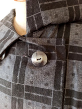 Load image into Gallery viewer, 1950s 1960s - Gorgeous Grey Cotton Dress - W26 (66cm)
