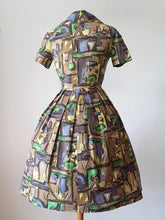 Load image into Gallery viewer, 1950s - MODARUO, Italy - Novelty Print Dress - W25 (66cm)
