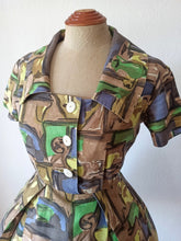 Load image into Gallery viewer, 1950s - MODARUO, Italy - Novelty Print Dress - W25 (66cm)
