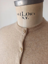 Load image into Gallery viewer, 1950s - PRINGLE, Scotland - Adorable Sand Cashmere Cardigan
