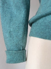 Load image into Gallery viewer, 1950s - BRAEMAR, Scotland - Gorgeous Green Cashmere Cardigan - Sz 38
