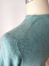 Load image into Gallery viewer, 1950s - BRAEMAR, Scotland - Gorgeous Green Cashmere Cardigan - Sz 38

