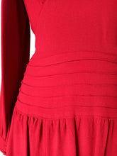 Charger l'image dans la galerie, 1940s - Stunning Burgundy Crepe Dress - W31 (78cm)
