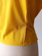 Charger l'image dans la galerie, 1950s - MCD, France - Stunning Yellow Cotton Blouse - Sz 44
