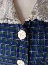 Charger l'image dans la galerie, 1940s - Adorable Flannel Wool Tartan Dress - W31 (80cm)
