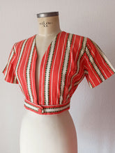 Cargar imagen en el visor de la galería, 1950s - PARIS - Delightful Cotton Bolero Dress - W26 (66cm)
