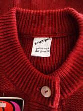 Laden Sie das Bild in den Galerie-Viewer, 1960s - TRICOPOL, Barcelona - Deadstock Embroidered Brick Cardigan - S/M
