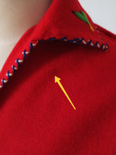 Charger l'image dans la galerie, 1940s 1950s - PRESIDENTE, Mexico - Red Souvenir Jacket - Sz. S/M
