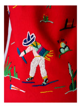 Charger l'image dans la galerie, 1940s 1950s - PRESIDENTE, Mexico - Red Souvenir Jacket - Sz. S/M
