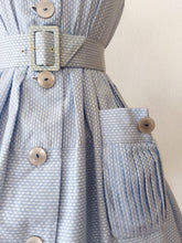 Charger l'image dans la galerie, 1950s - LE SIGNE DE PARIS - Precious Cotton Dress - W26 (66cm)
