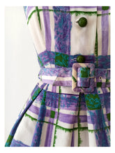 Load image into Gallery viewer, 1950s 1960s - MARIE BONHEUR, Paris - Adorable Cotton Dress - W27 (68cm)
