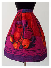 Load image into Gallery viewer, 1950s 1960s - Amazing Bodegon Novelty Print Skirt - W28.5 (72cm)

