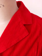 Load image into Gallery viewer, 1940s 1950s - Stunning Red Lipstick Corduroy Dress - W27 (68cm)
