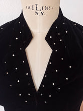 Load image into Gallery viewer, 1950s - Spectacular Rhinestones Fishtail Velvet Dress - W25 (64cm)
