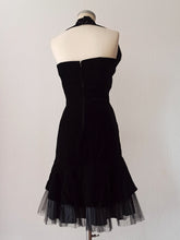 Load image into Gallery viewer, 1950s - Spectacular Rhinestones Fishtail Velvet Dress - W25 (64cm)
