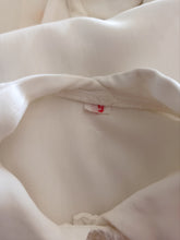 Charger l'image dans la galerie, 1940s - Exquisite White Rayon Blouse - Sz 42
