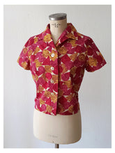 Load image into Gallery viewer, 1950s - Stunning Abstract Cotton Blouse - Sz 48
