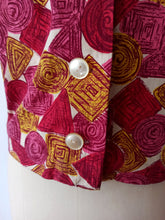 Load image into Gallery viewer, 1950s - Stunning Abstract Cotton Blouse - Sz 48
